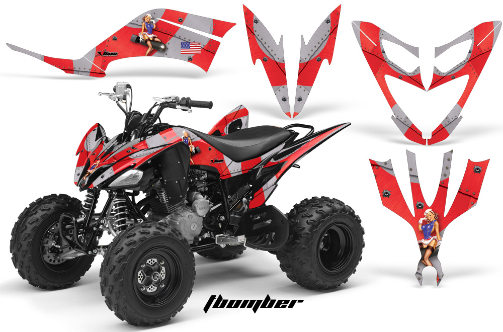 Yamaha Raptor 250 Graphics TBOMBER-RED